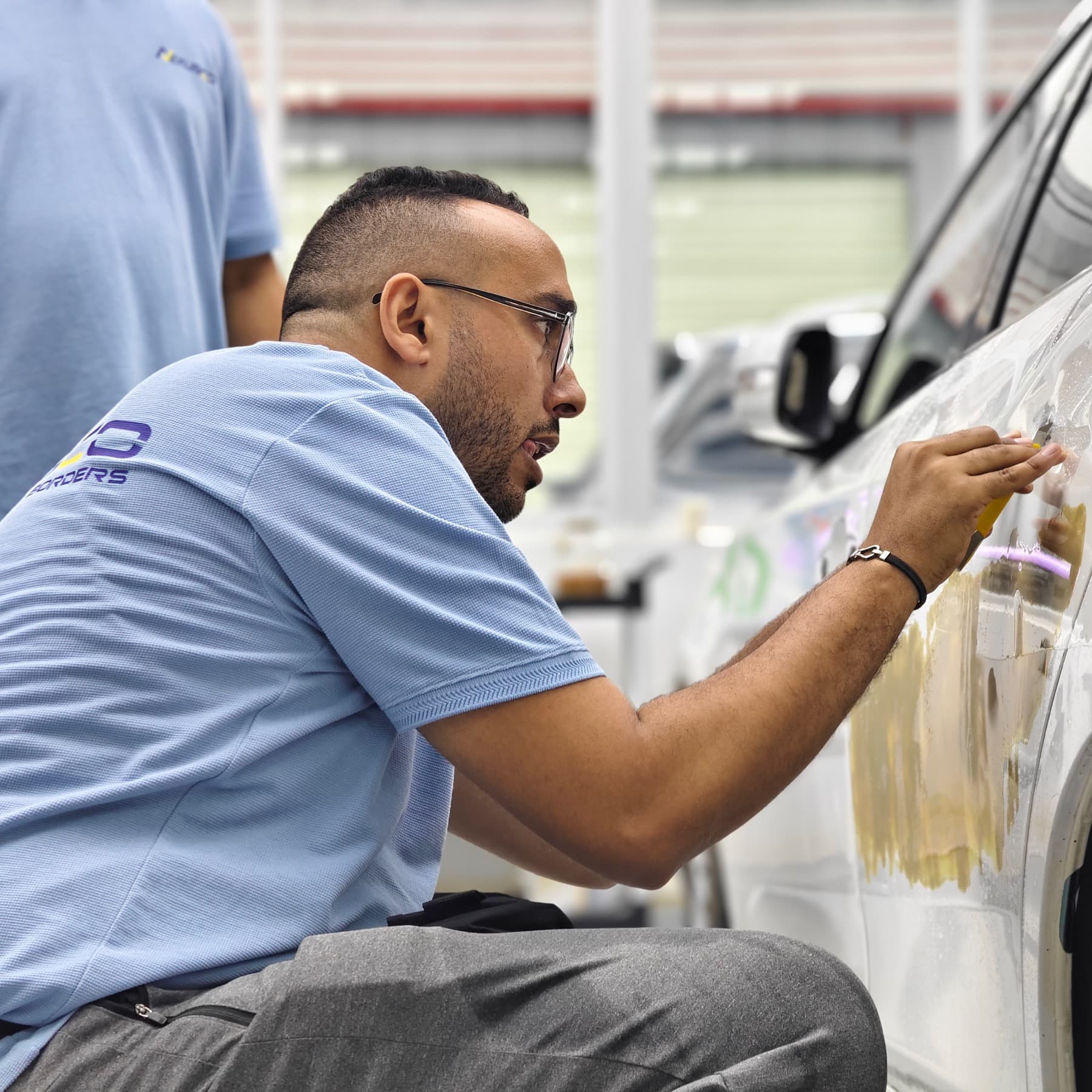 Vehicle inspection, decontamination and paint prep