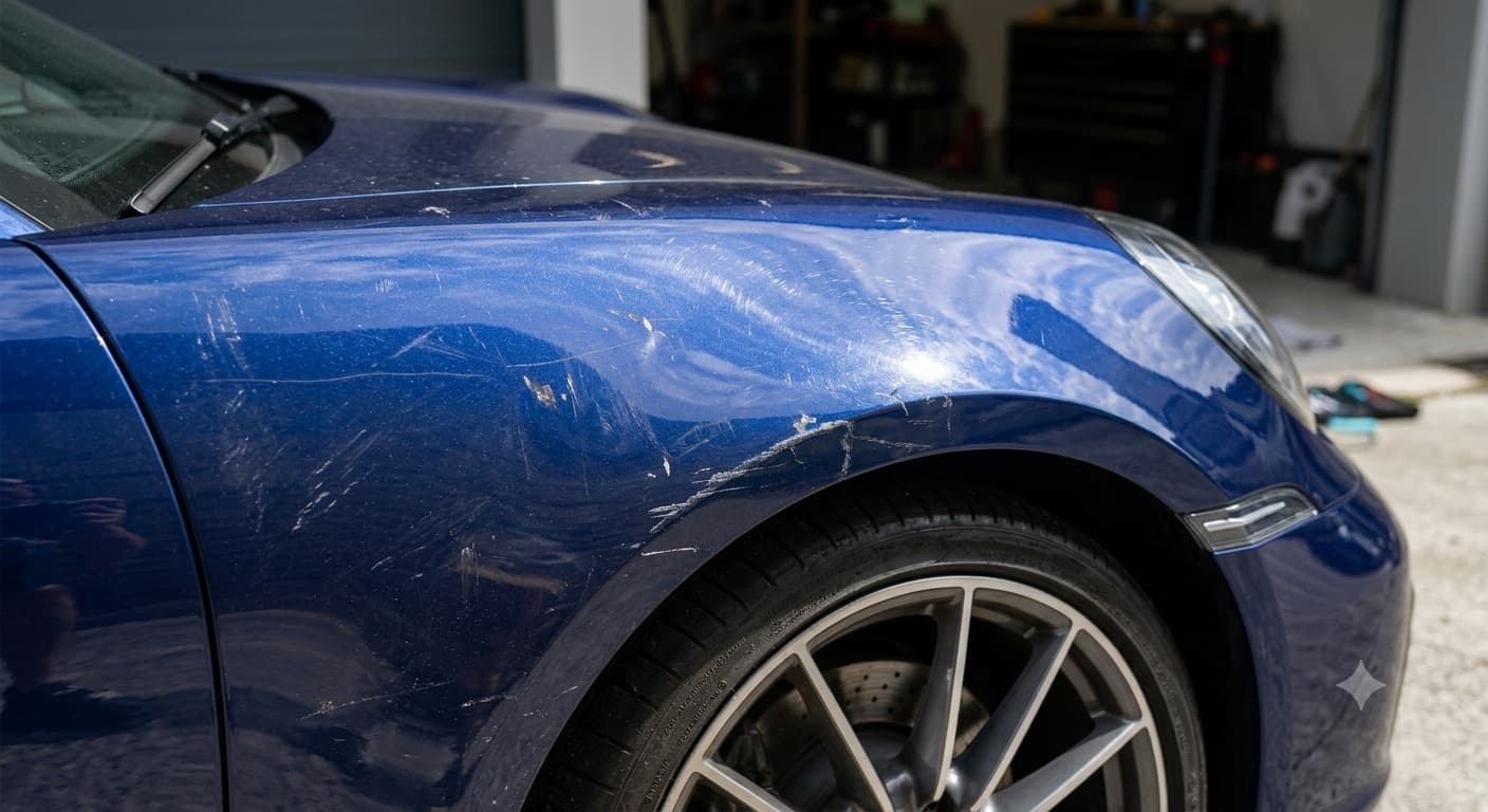 BEFORE — Gloss finish · protected panel